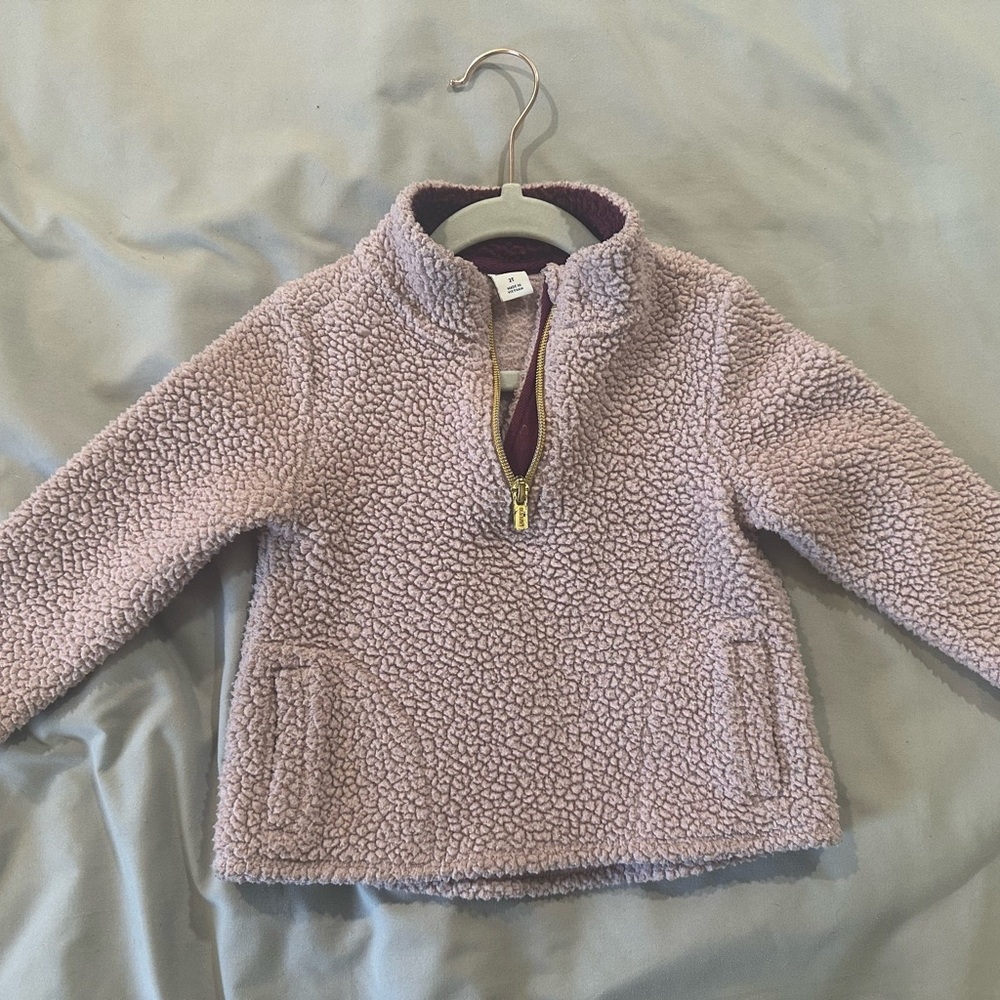 Cozy Pink/Maroon Kids Fleece Pullover